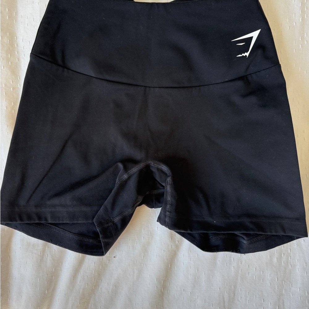 Gymshark Black Bike Shorts High-Rise Moisture-Wicking
